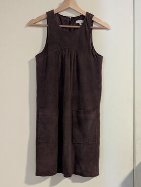 Joie Brown Suede Mini Dress, XS